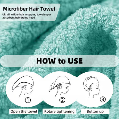 Women's Super Absorbent Quick-Dry Hair Towel Cap